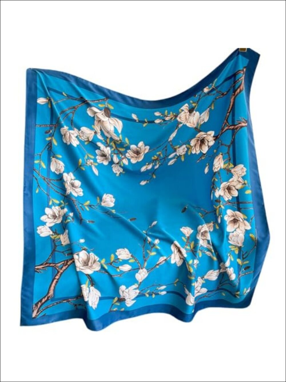 Large Silk Feeling Square Scarf 43in Satin Hair Wrap Shawl